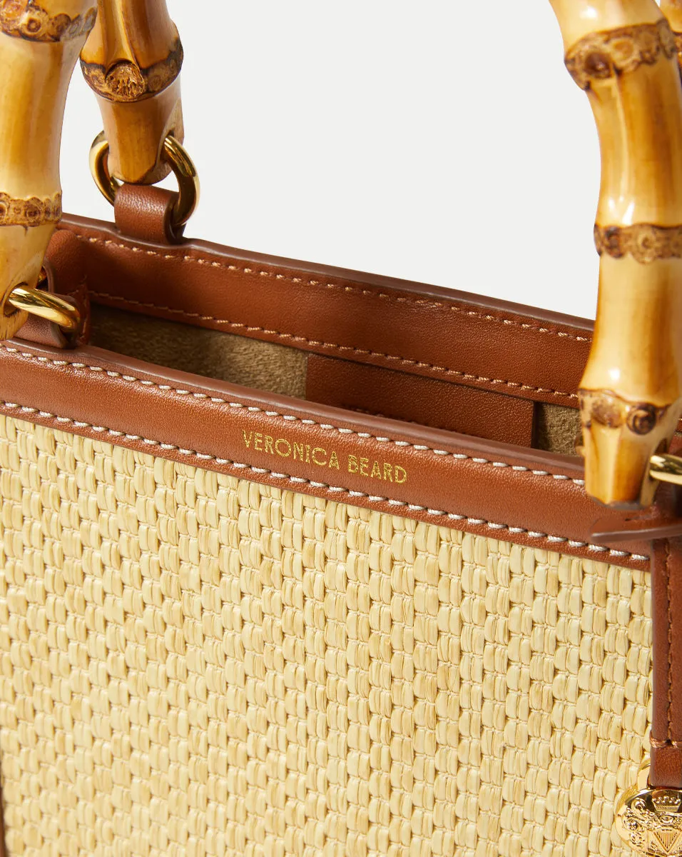 Raffia Bamboo-Handle Shopper Bag sold by Veronica Beard product image thumbnail 3
