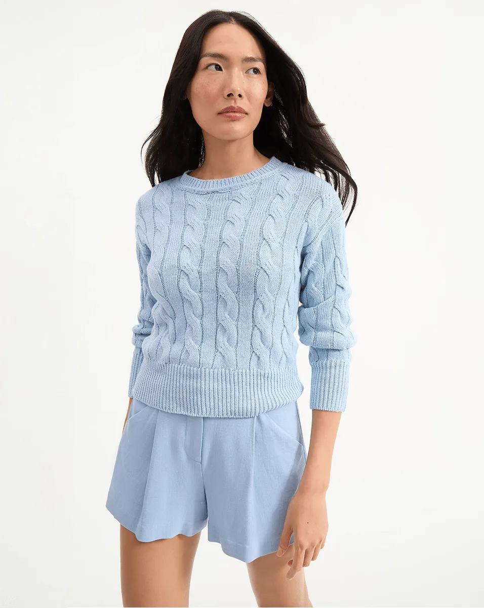 Eleanor Cable Knit Pullover sold by Veronica Beard