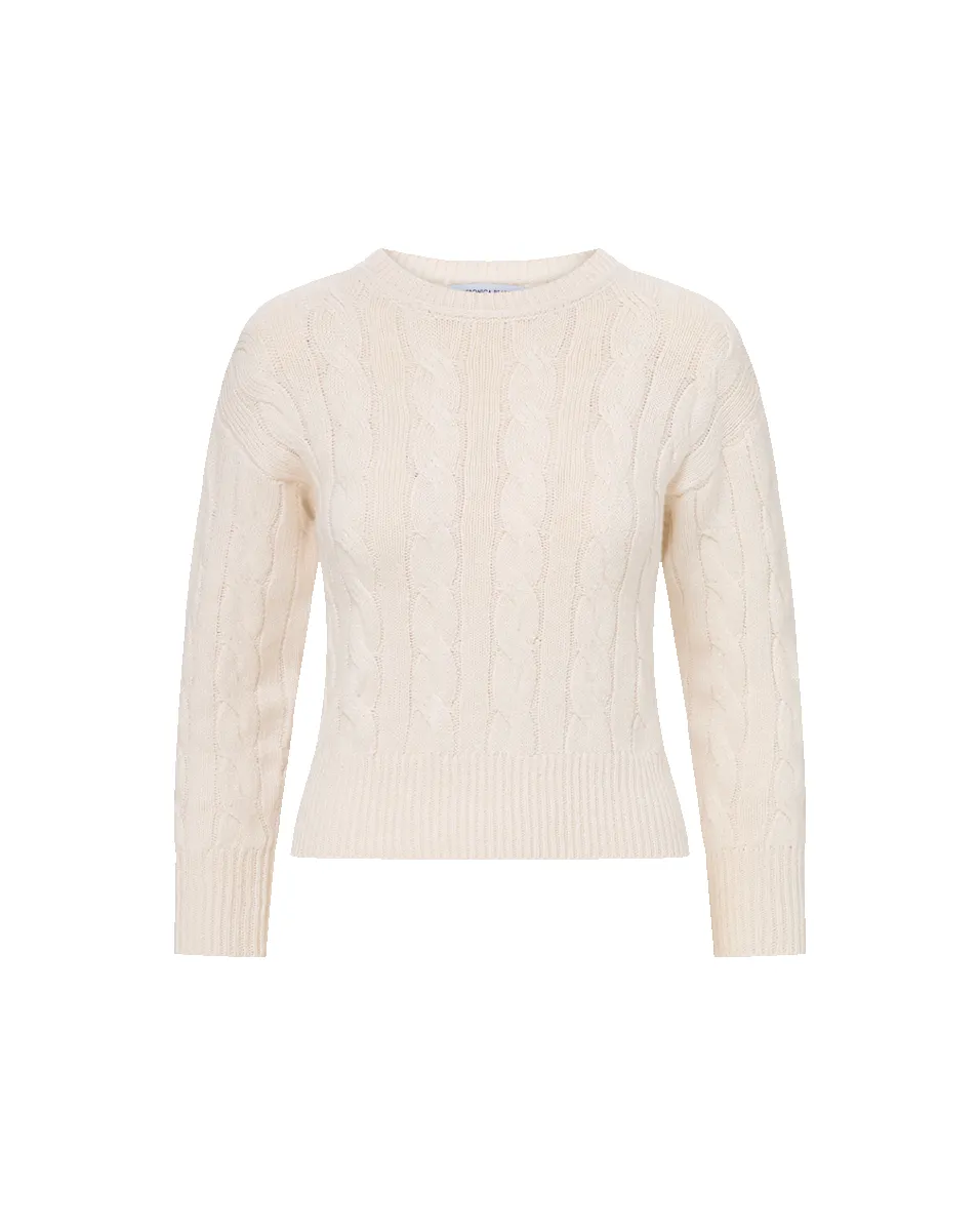 Eleanor Cable Knit Pullover sold by Veronica Beard product image thumbnail 5