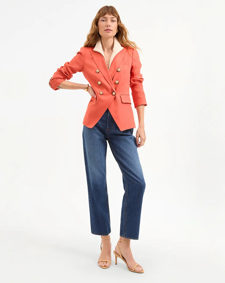 Miller Stretch-Linen Dickey Jacket sold by Veronica Beard product image thumbnail 5