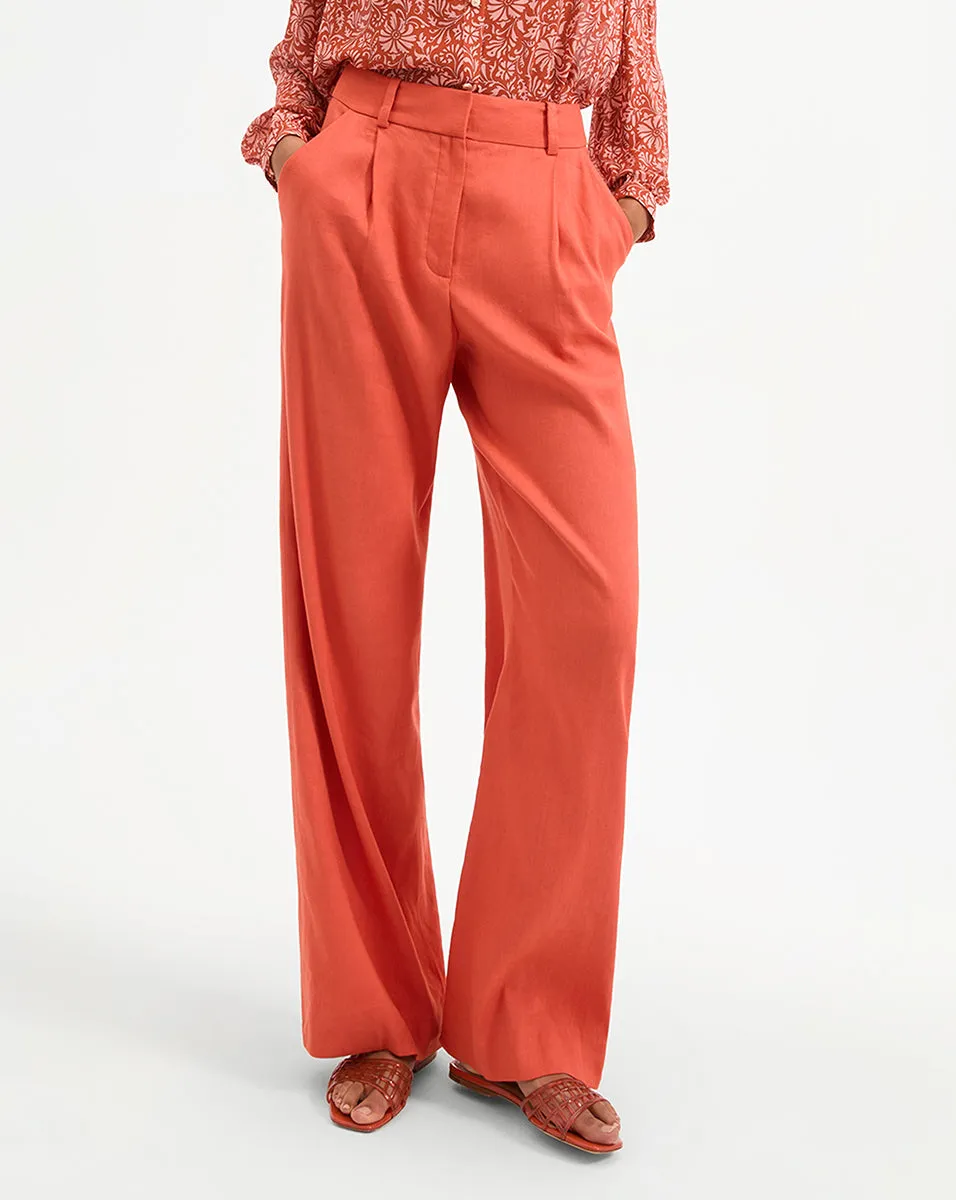 Heyser Wide-Leg Stretch-Linen Pant sold by Veronica Beard product image thumbnail 2