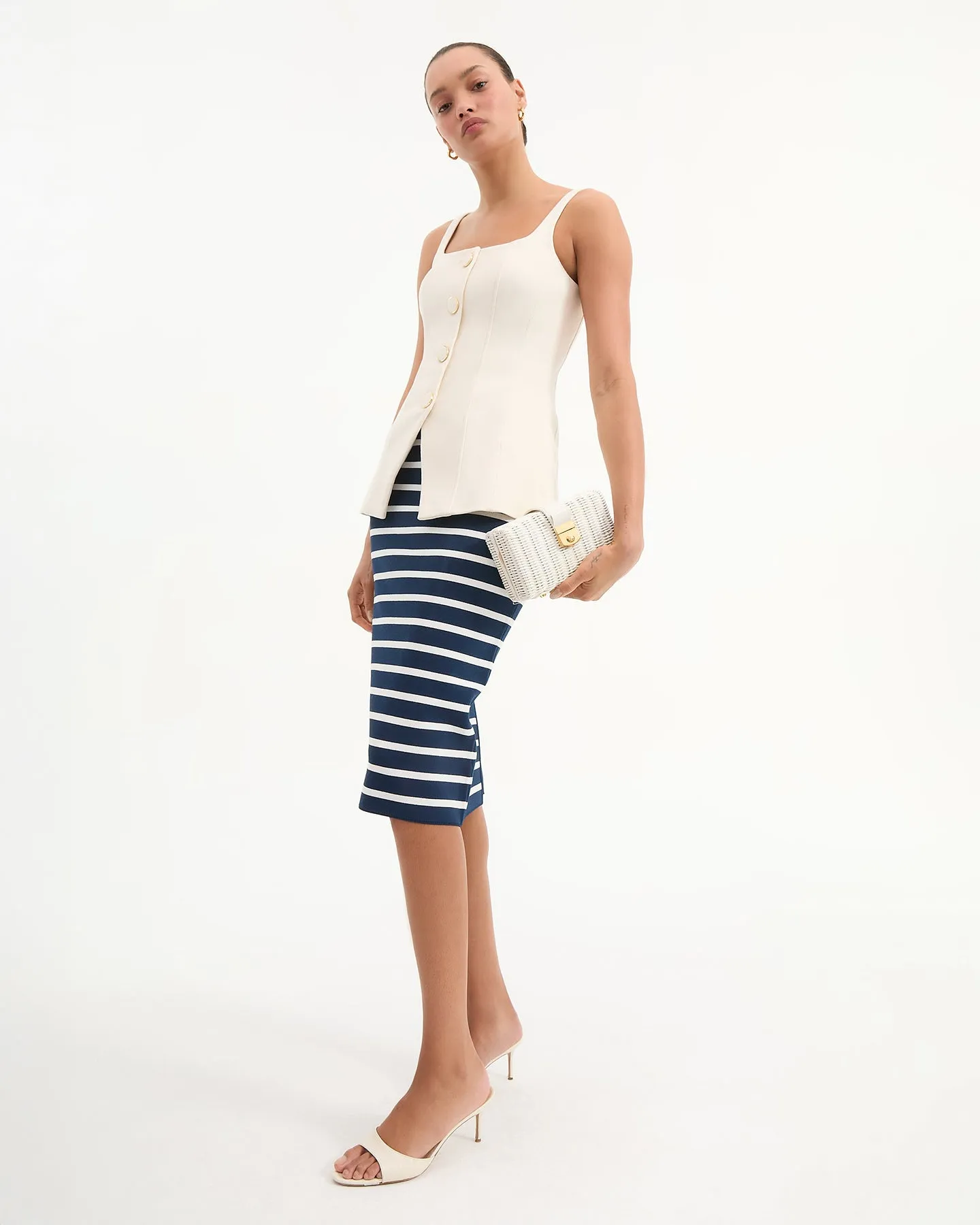 Liana Button-Up Vest sold by Veronica Beard product image thumbnail 3