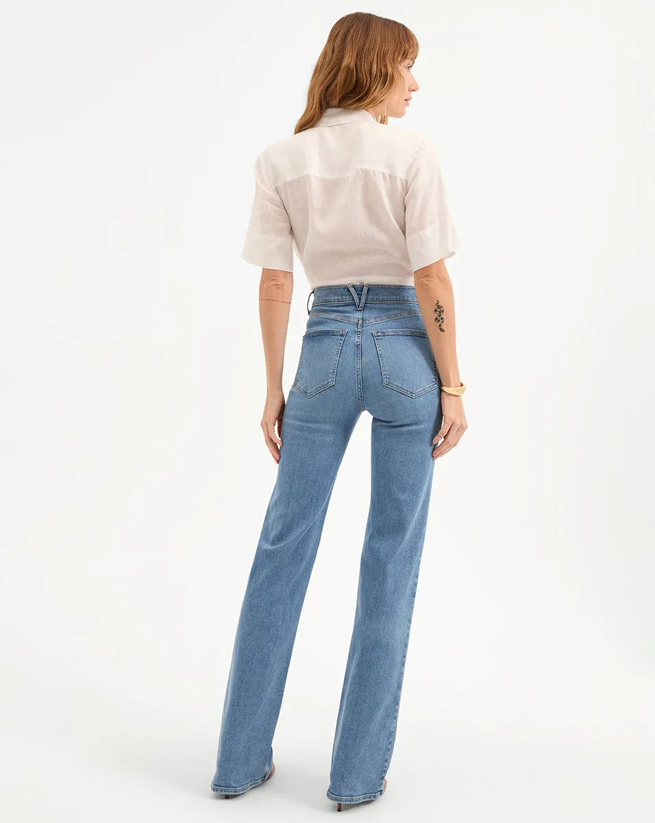 Crosbie Patch-Pocket Slim Wide-Leg Jean sold by Veronica Beard product image thumbnail 5