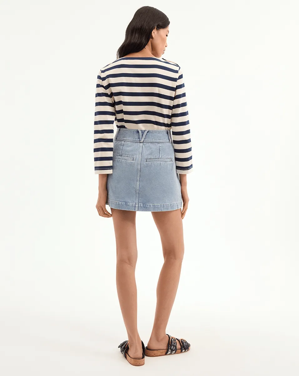 Moxie Denim Mini Skirt sold by Veronica Beard product image thumbnail 5