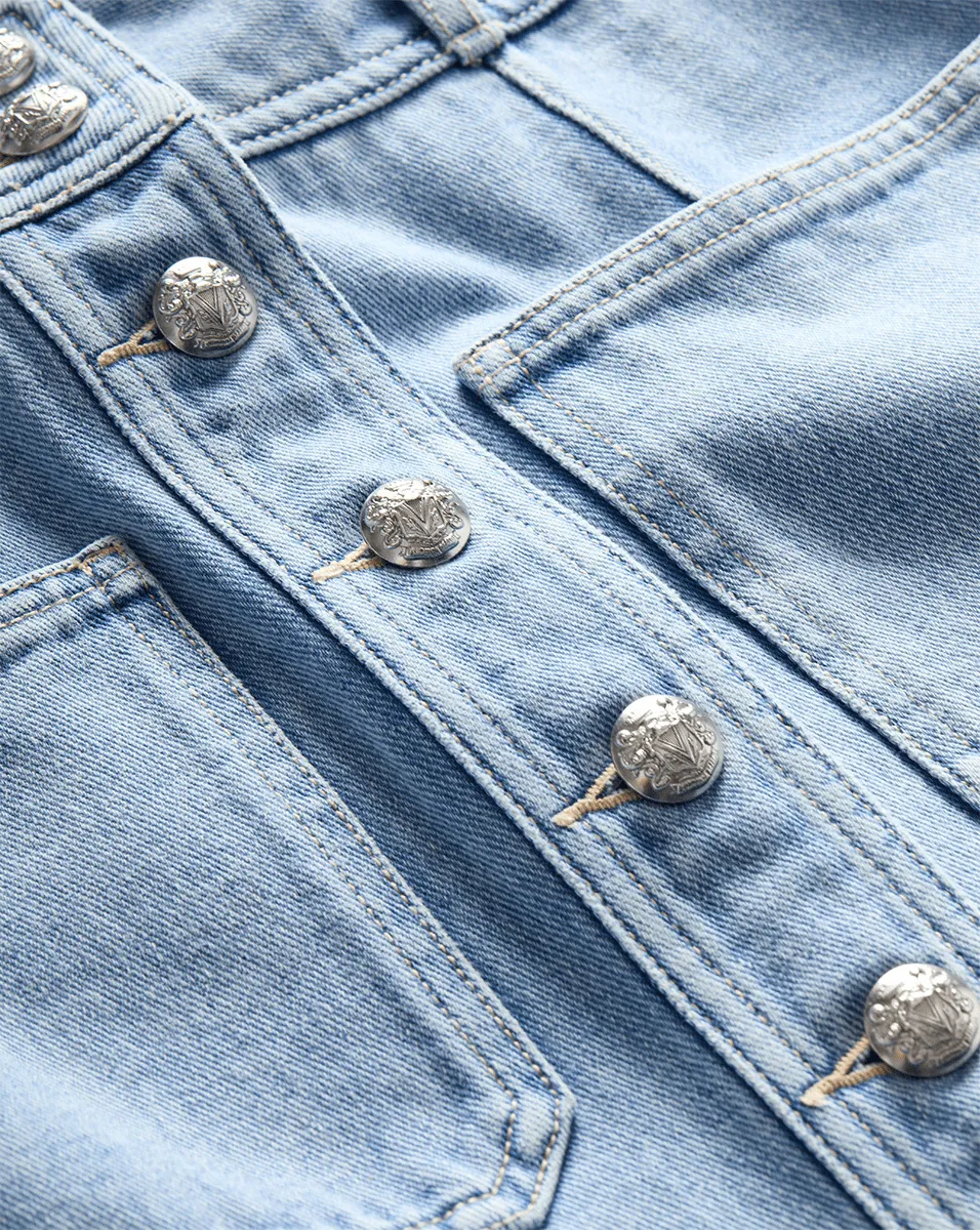 Moxie Denim Mini Skirt sold by Veronica Beard product image thumbnail 4