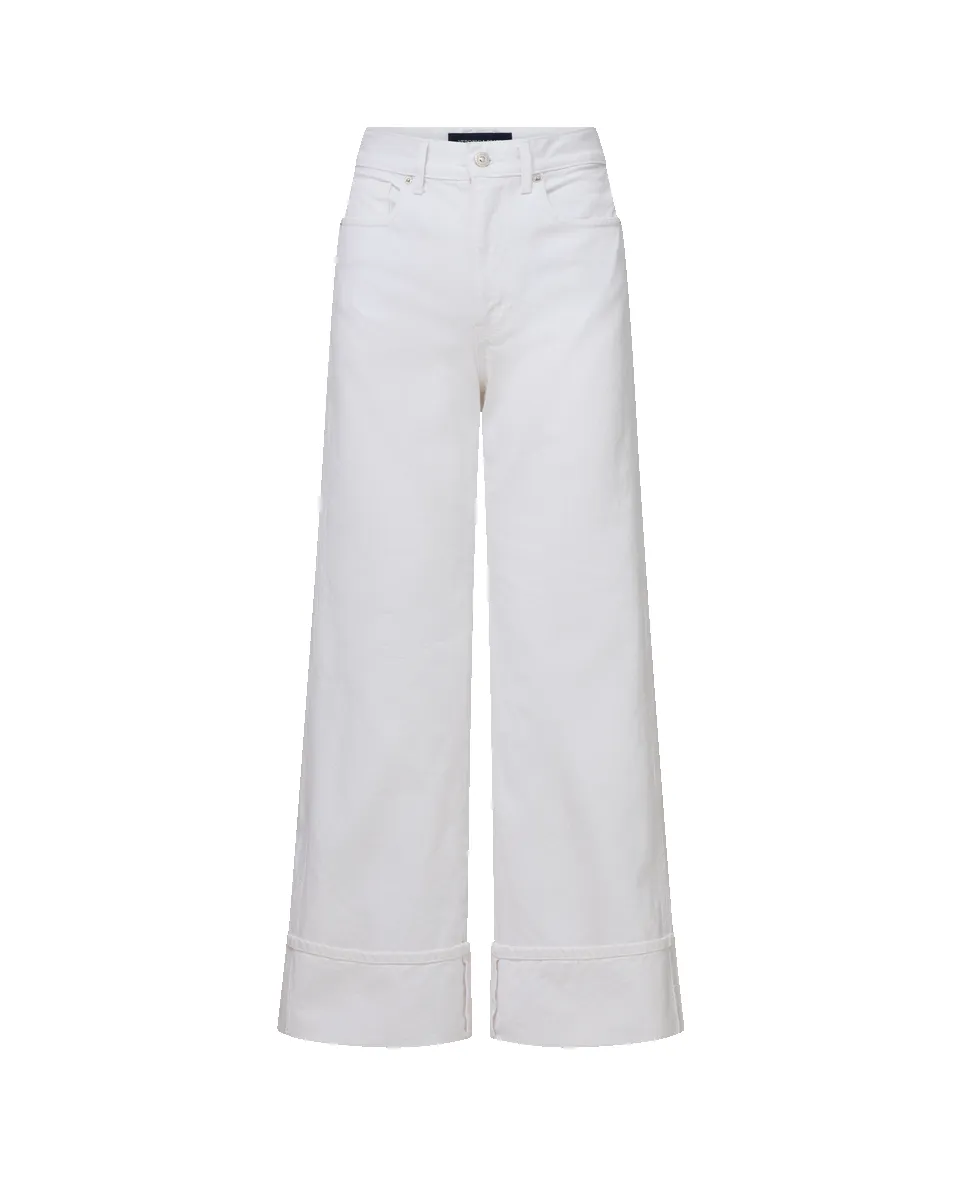 Taylor Cuffed Cropped Wide-Leg Jean sold by Veronica Beard product image thumbnail 5