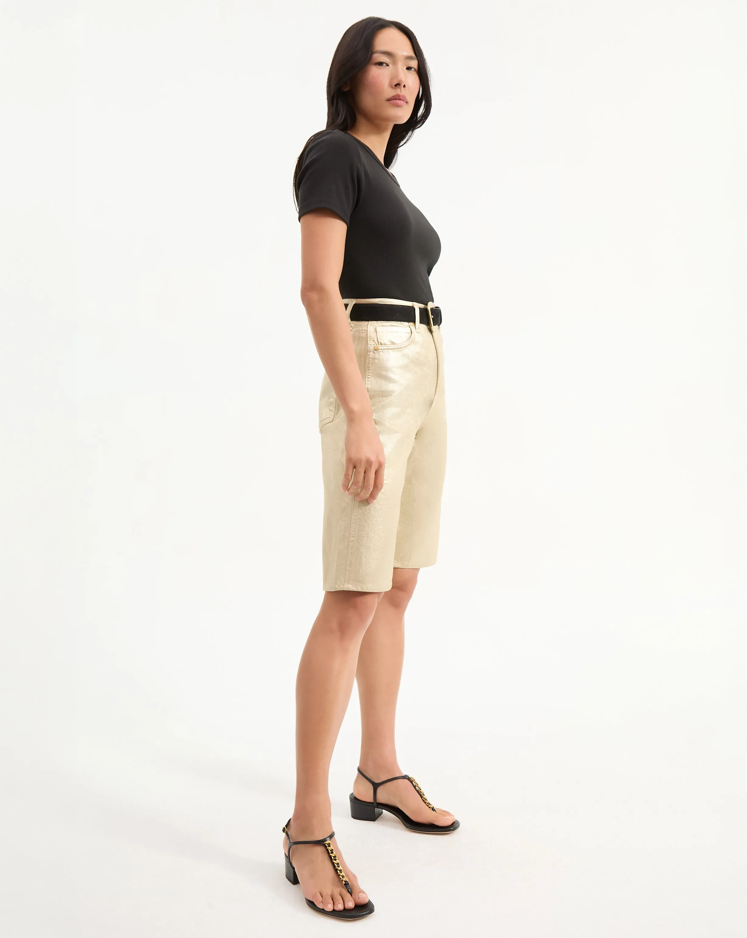 Charlotte Longline Metallic Short sold by Veronica Beard product image thumbnail 3