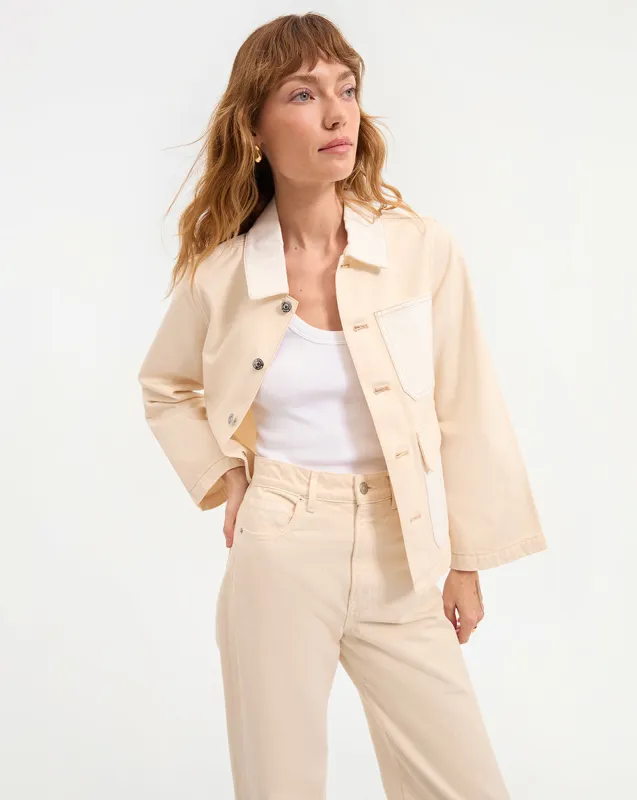 Dahl Cropped Chore Jacket sold by Veronica Beard