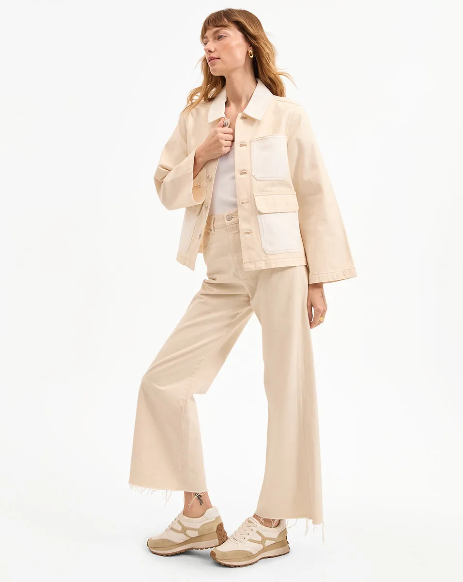 Dahl Cropped Chore Jacket sold by Veronica Beard product image thumbnail 3