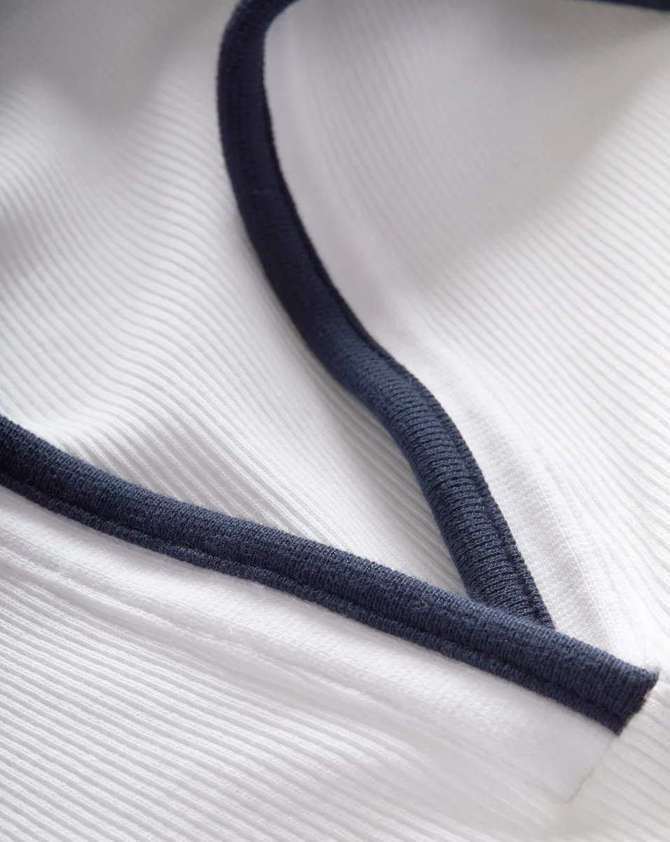 Kearney Polo Tee With Contrast Piping sold by Veronica Beard product image thumbnail 4