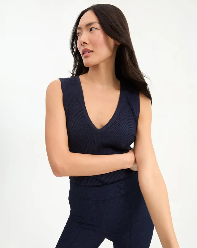 Sid Knit Tank Top sold by Veronica Beard