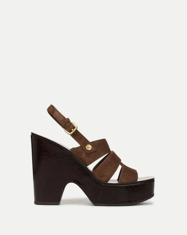 Peony Suede Platform Sandal sold by Veronica Beard
