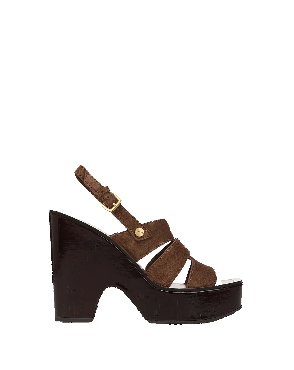 Peony Suede Platform Sandal sold by Veronica Beard product image thumbnail 5