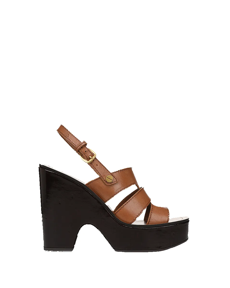 Peony Leather Platform Sandal sold by Veronica Beard product image thumbnail 5