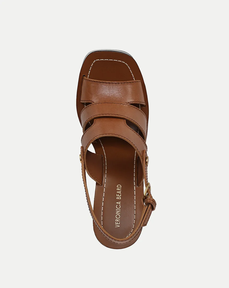 Peony Leather Platform Sandal sold by Veronica Beard product image thumbnail 3