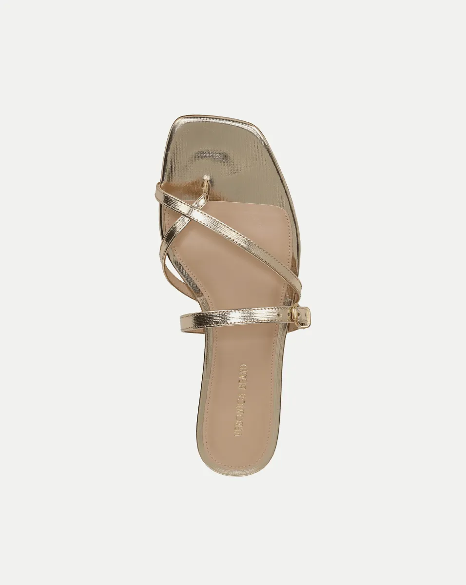 Marthe Metallic Leather Sandal sold by Veronica Beard product image thumbnail 4