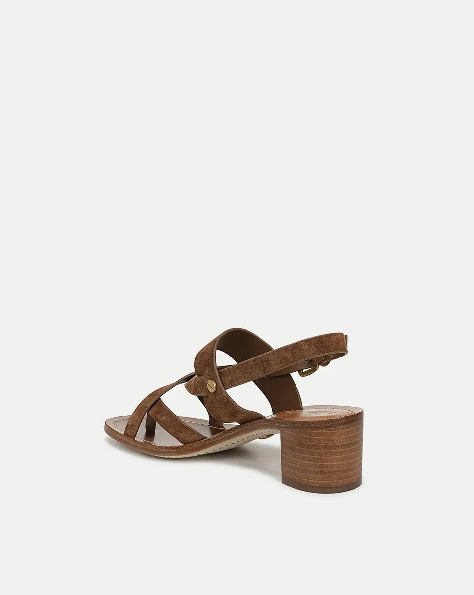 Elodie Suede Block-Heel Sandal sold by Veronica Beard product image thumbnail 5
