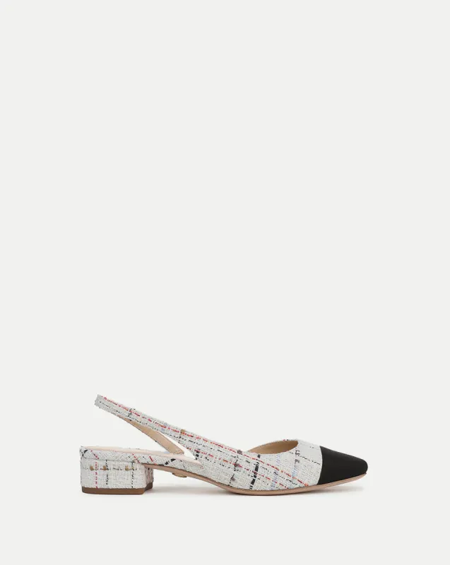 Cecile Tweed Cap-Toe Slingback sold by Veronica Beard