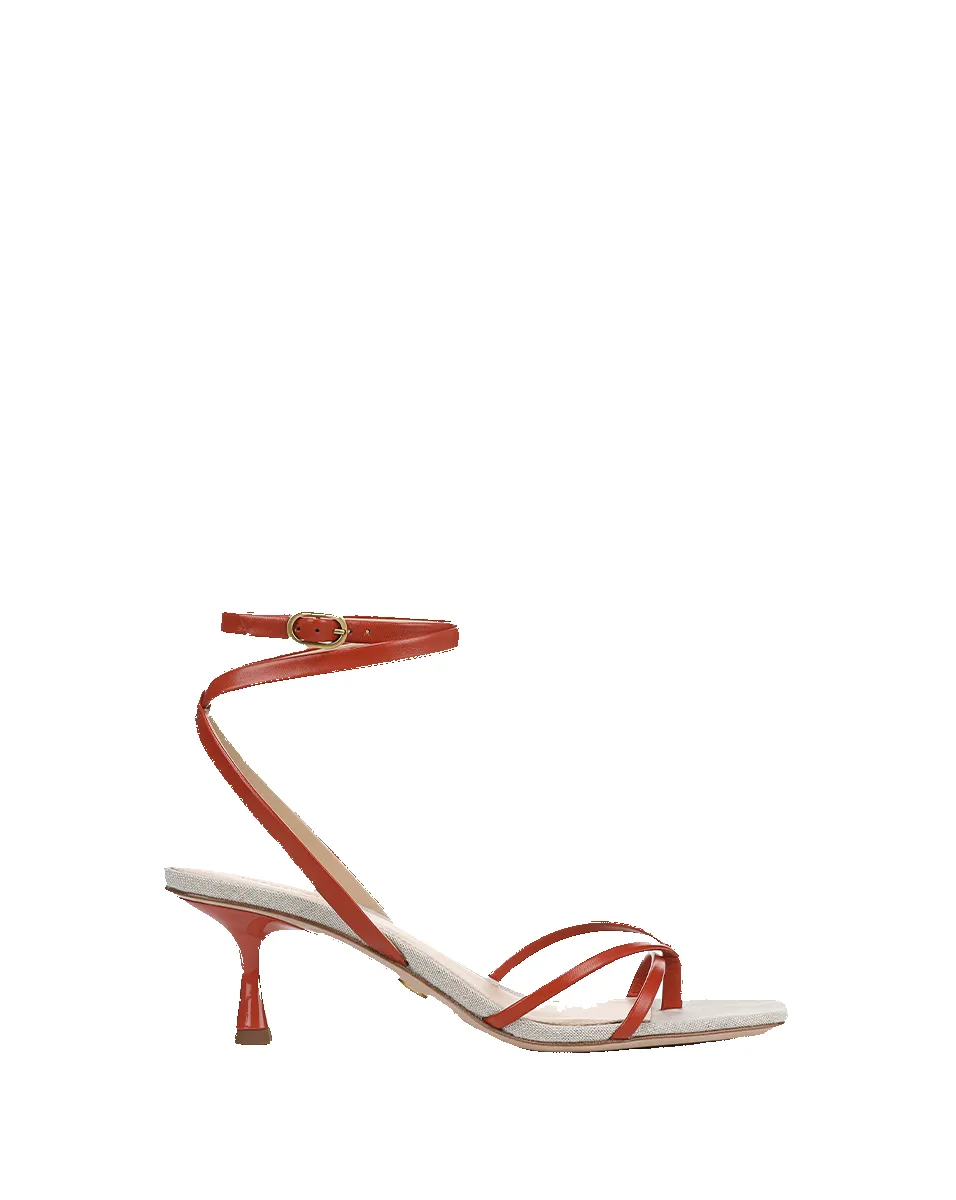 Caterina Leather Ankle-Wrap Sandal sold by Veronica Beard product image thumbnail 5