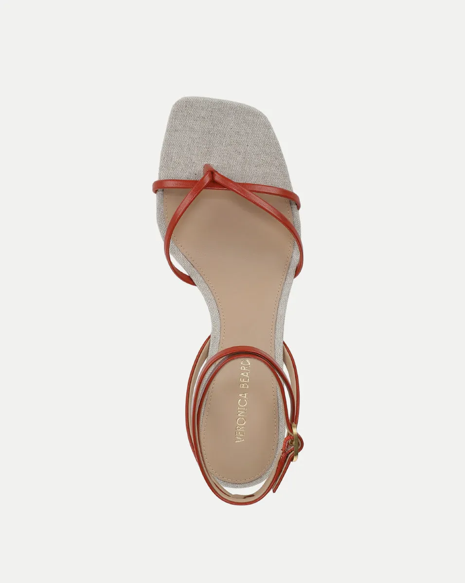 Caterina Leather Ankle-Wrap Sandal sold by Veronica Beard product image thumbnail 3