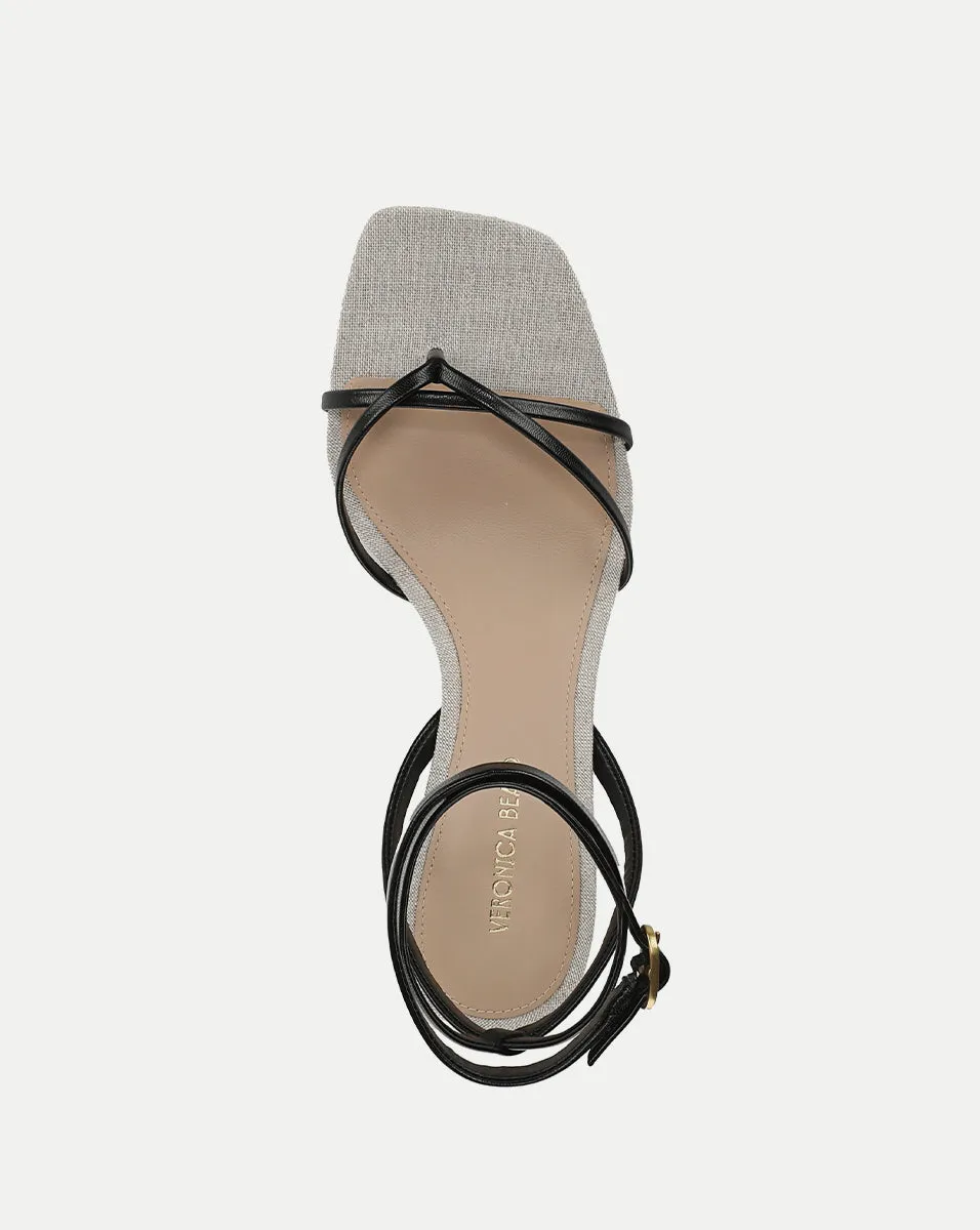 Caterina Leather Ankle-Wrap Sandal sold by Veronica Beard product image thumbnail 4