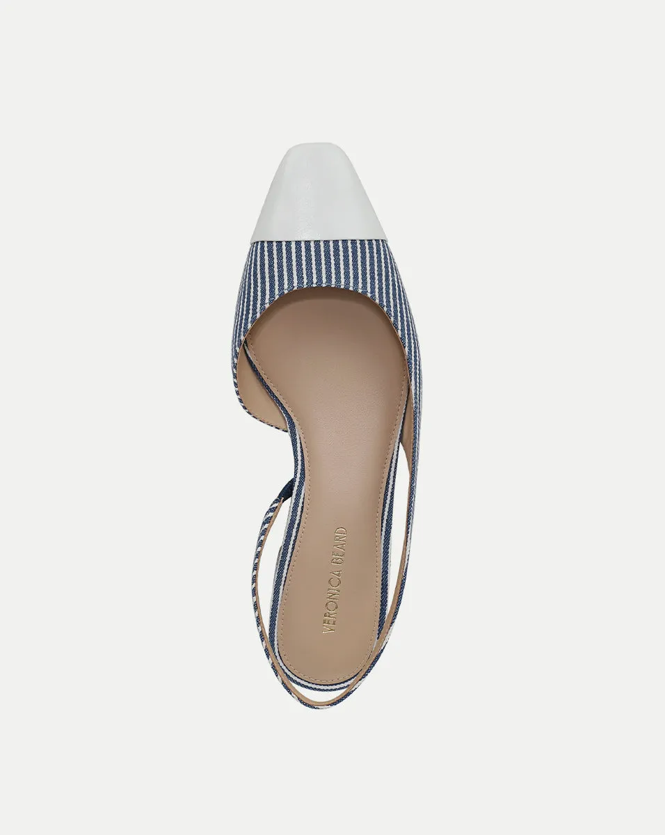 Cecile Denim Cap-Toe Slingback sold by Veronica Beard product image thumbnail 4