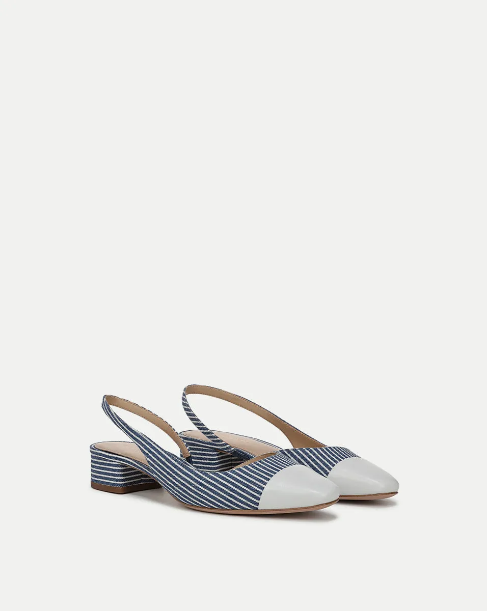 Cecile Denim Cap-Toe Slingback sold by Veronica Beard product image thumbnail 3