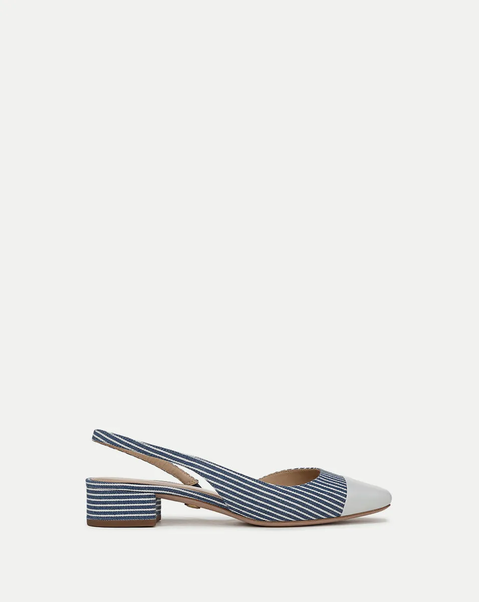 Cecile Denim Cap-Toe Slingback sold by Veronica Beard