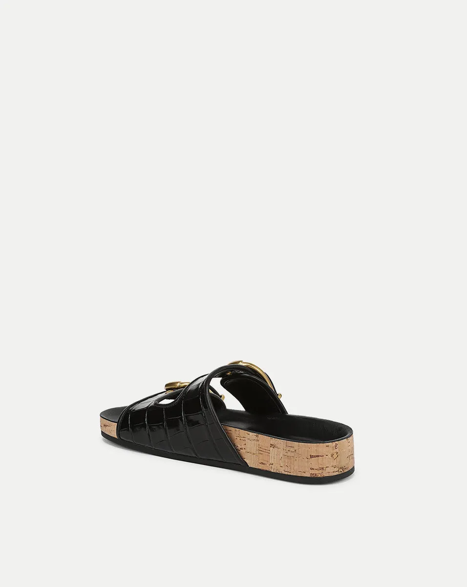 Prue Croc-Embossed Buckle Sandal sold by Veronica Beard product image thumbnail 5