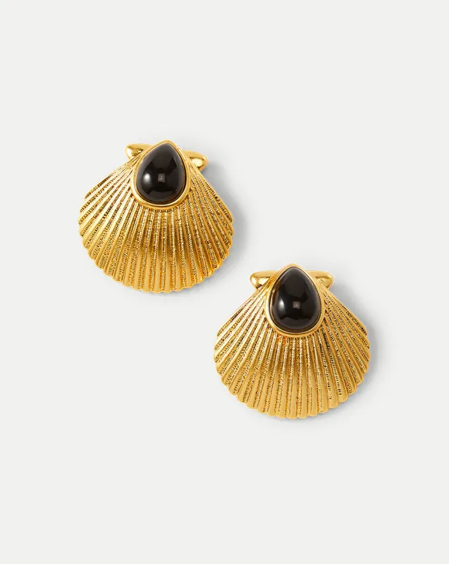 Shell Gold Earrings sold by Veronica Beard