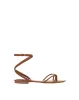 Allegra Suede Ankle-Wrap Sandal sold by Veronica Beard
