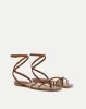 Allegra Suede Ankle-Wrap Sandal sold by Veronica Beard