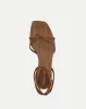 Allegra Suede Ankle-Wrap Sandal sold by Veronica Beard