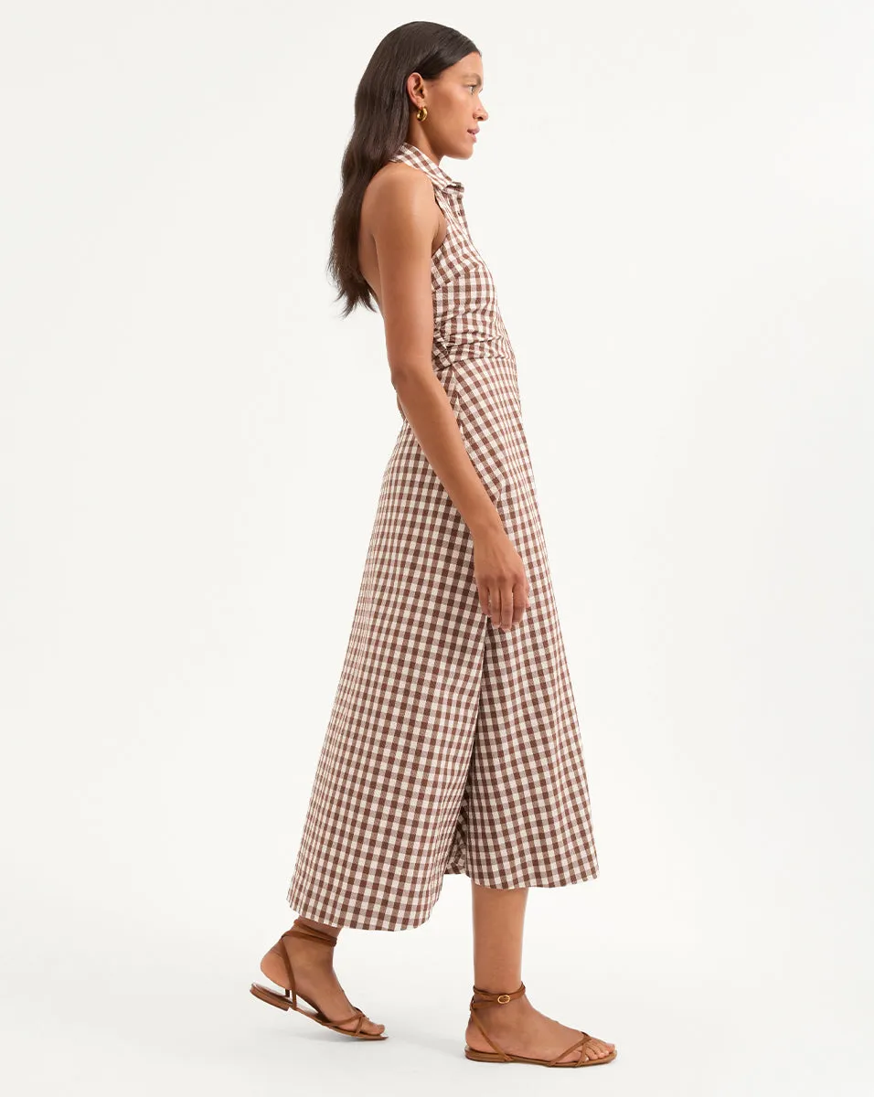 Mackey Gingham Seersucker Halter Dress sold by Veronica Beard product image thumbnail 3