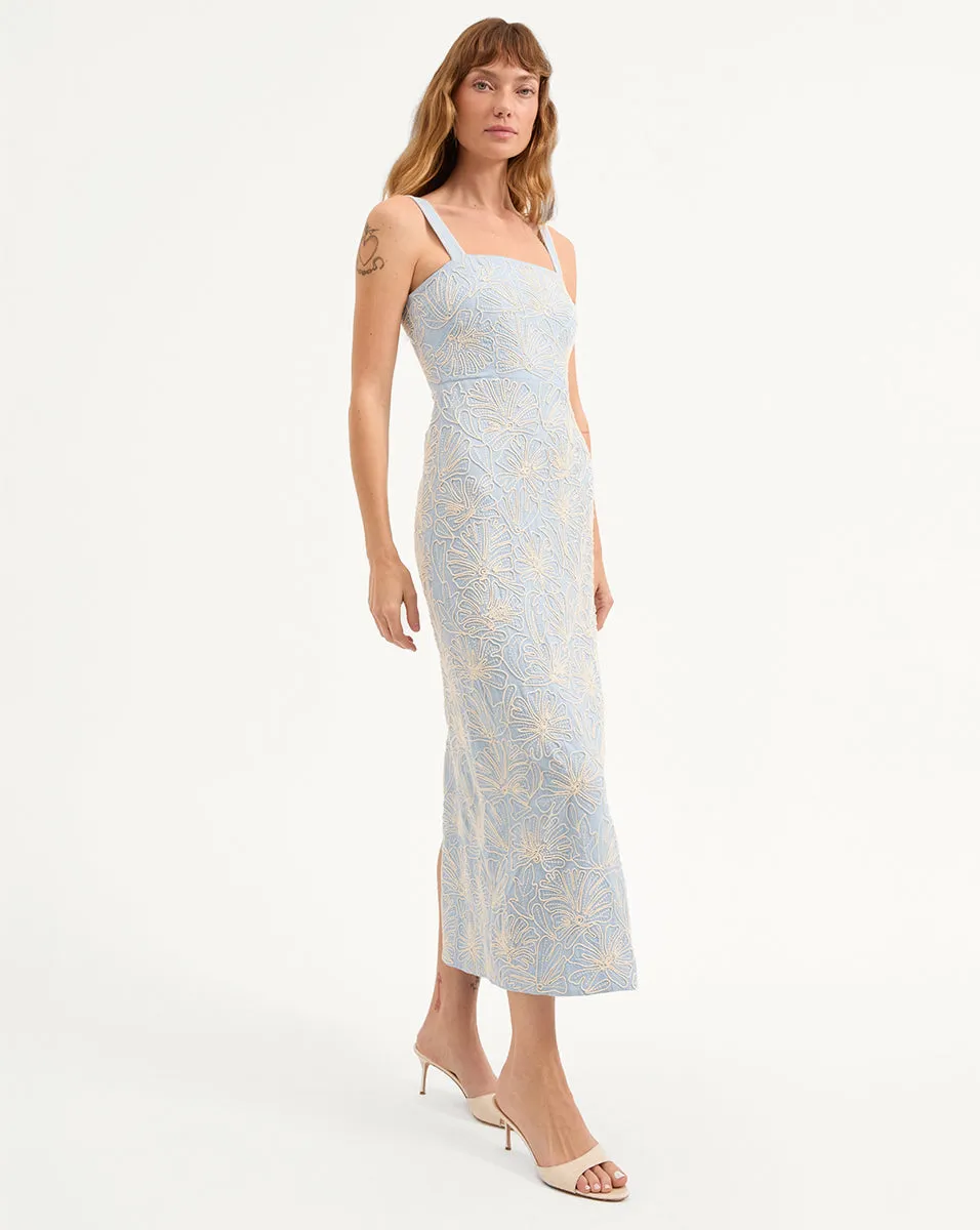 Ella Embroidered Midi Dress sold by Veronica Beard product image thumbnail 3