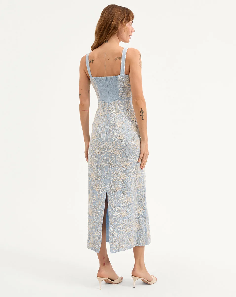 Ella Embroidered Midi Dress sold by Veronica Beard product image thumbnail 5