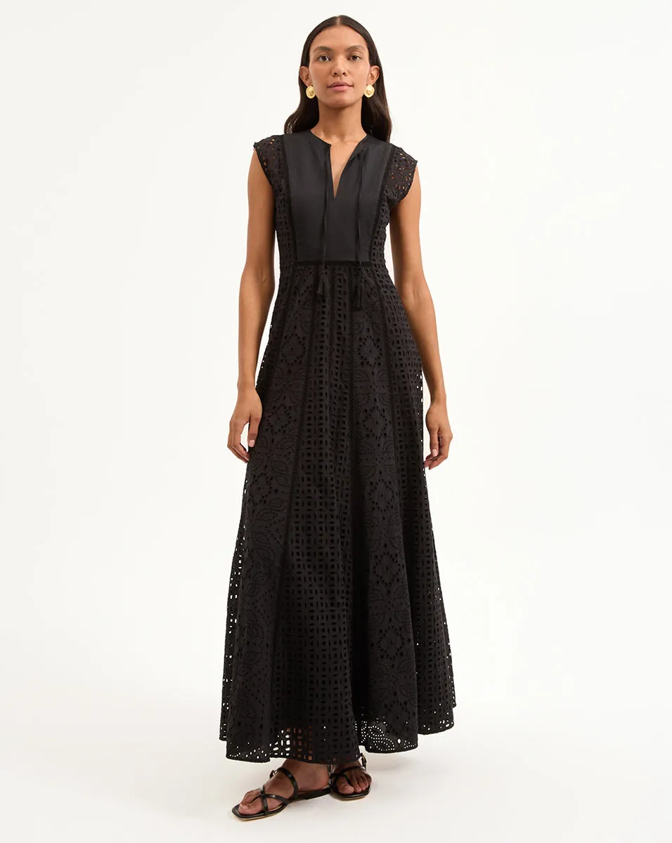 Alina Eyelet Maxi Dress sold by Veronica Beard