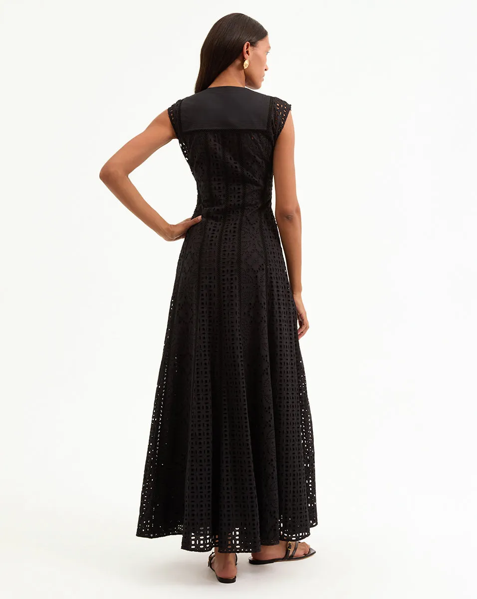 Alina Eyelet Maxi Dress sold by Veronica Beard product image thumbnail 5