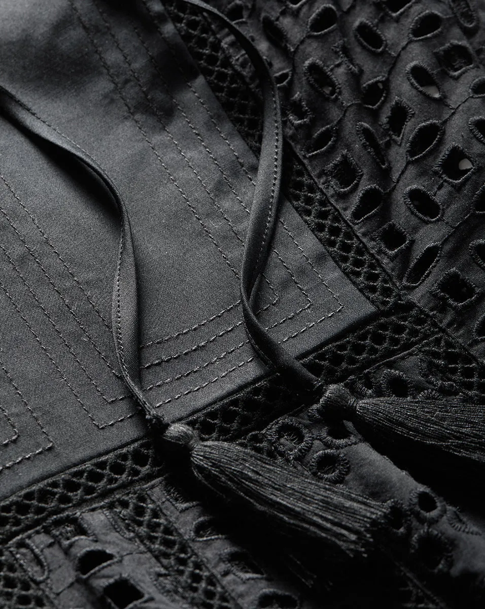 Alina Eyelet Maxi Dress sold by Veronica Beard product image thumbnail 4