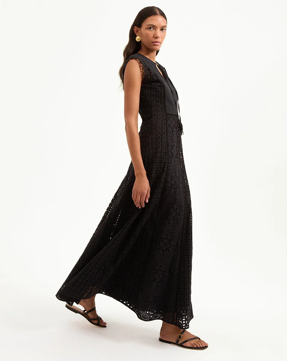 Alina Eyelet Maxi Dress sold by Veronica Beard product image thumbnail 3