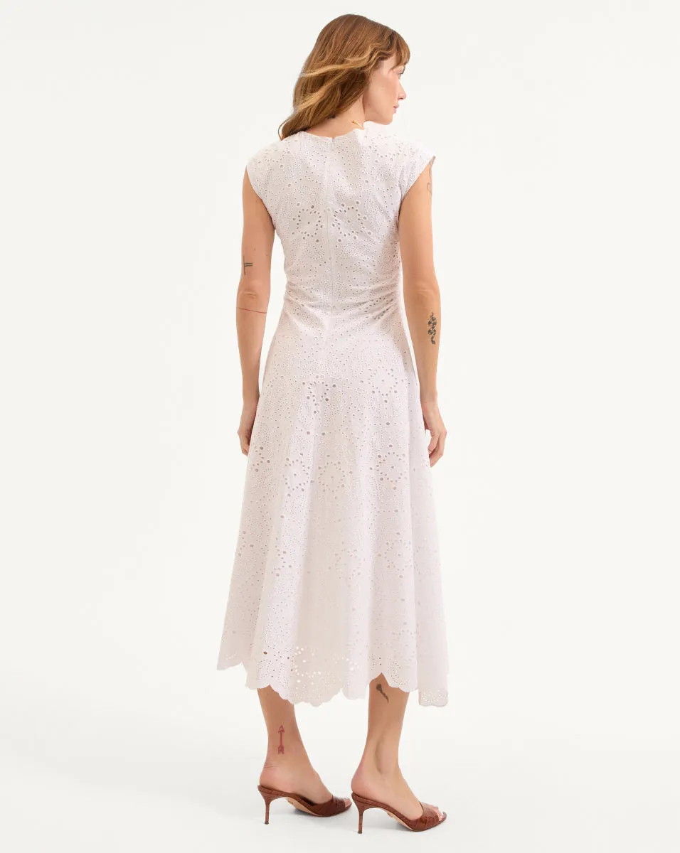 Aven Eyelet Midi Dress sold by Veronica Beard product image thumbnail 5