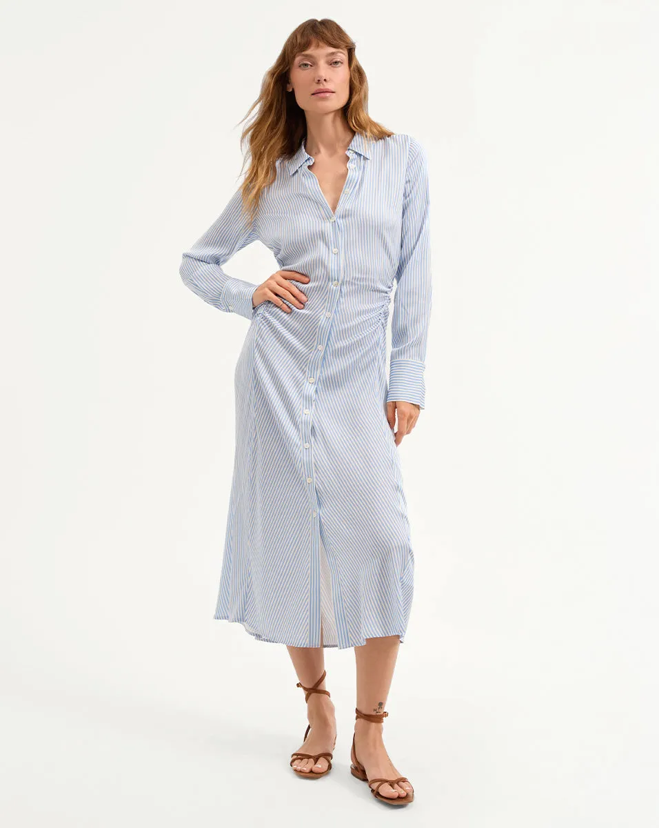 Lex Silk Midi Shirtdress sold by Veronica Beard