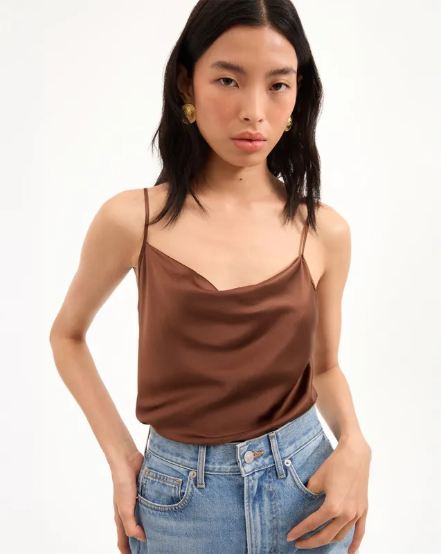 Sola Stretch-Silk Tank Top sold by Veronica Beard