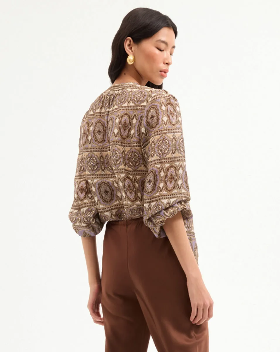 Ashlynn Silk-Linen Blouse sold by Veronica Beard product image thumbnail 3