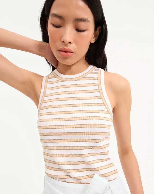 Jordyn Cropped Tank Top sold by Veronica Beard