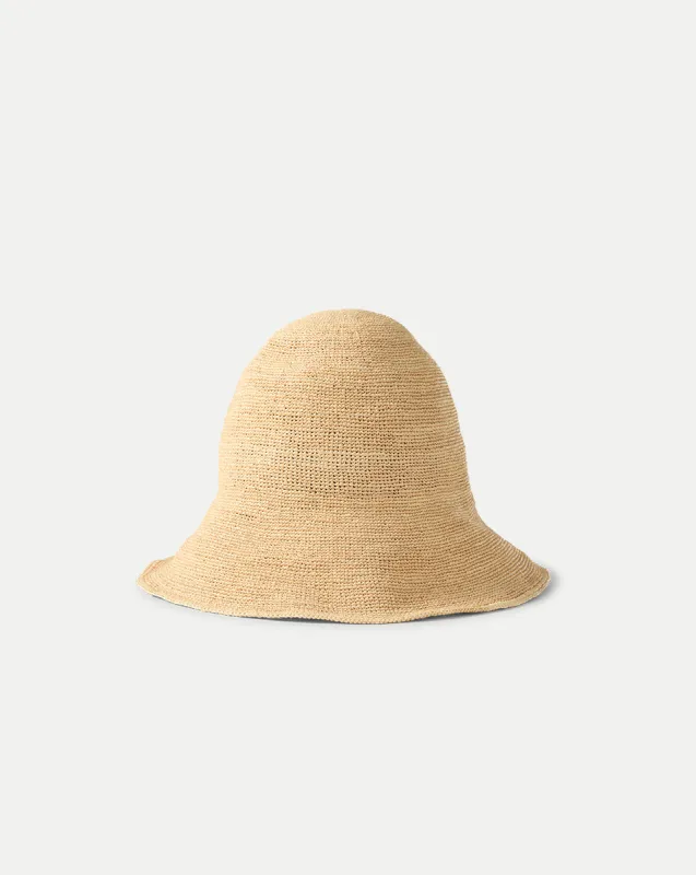 Teagan Raffia Straw Bucket Hat sold by Veronica Beard