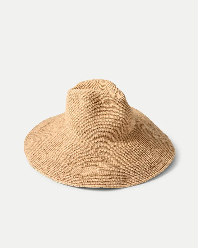 Waverly Wide Brimmed Raffia Straw Hat sold by Veronica Beard