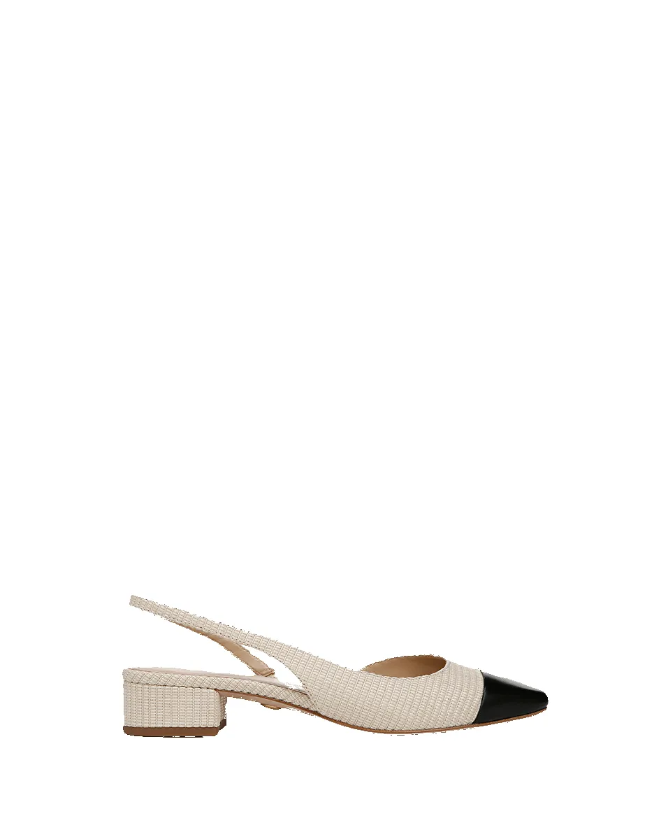 Cecile Raffia Cap-Toe Slingback sold by Veronica Beard product image thumbnail 5