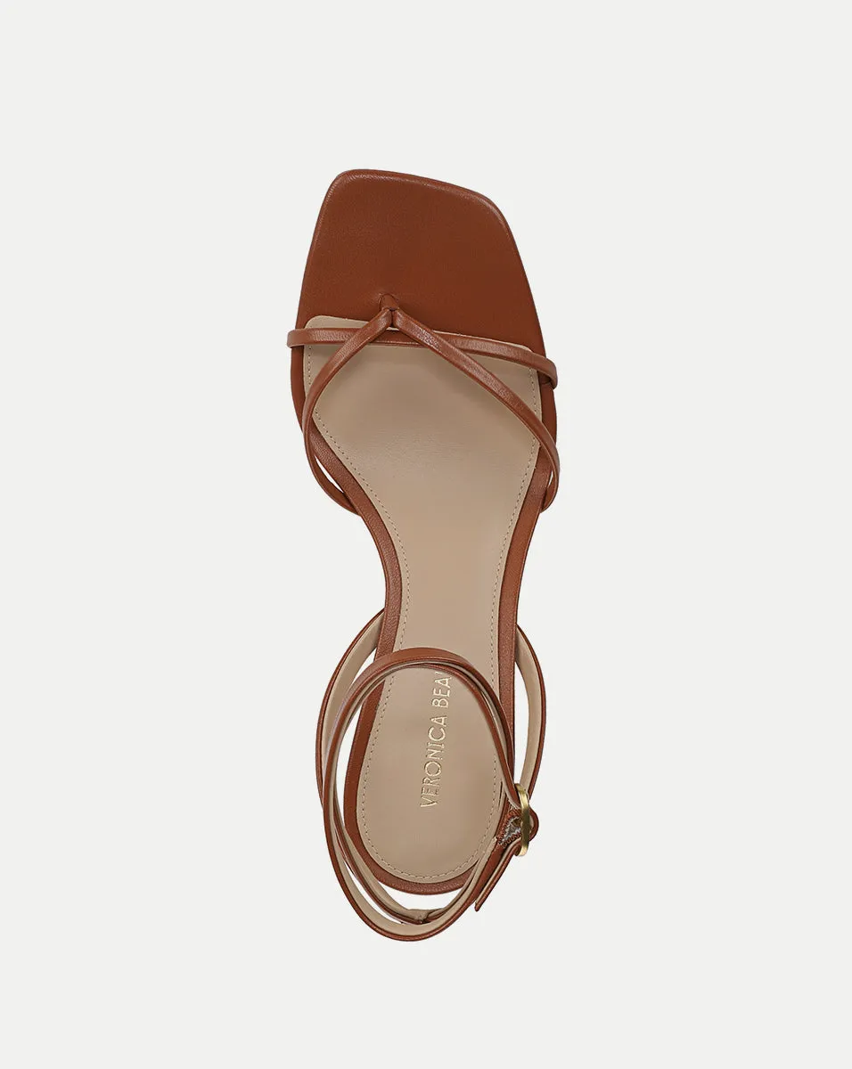 Caterina Leather Ankle-Wrap Sandal sold by Veronica Beard product image thumbnail 3