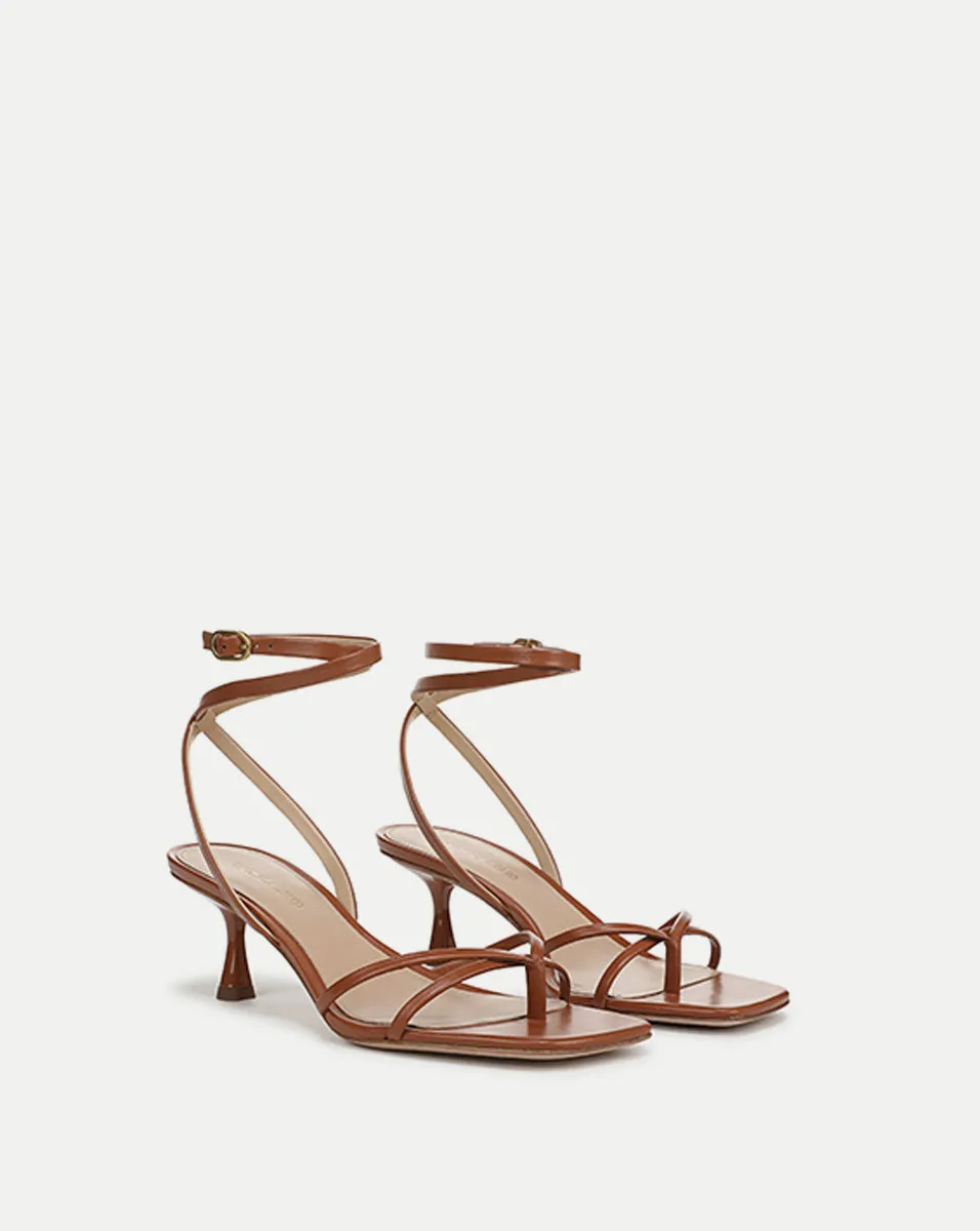 Caterina Leather Ankle-Wrap Sandal sold by Veronica Beard product image thumbnail 2